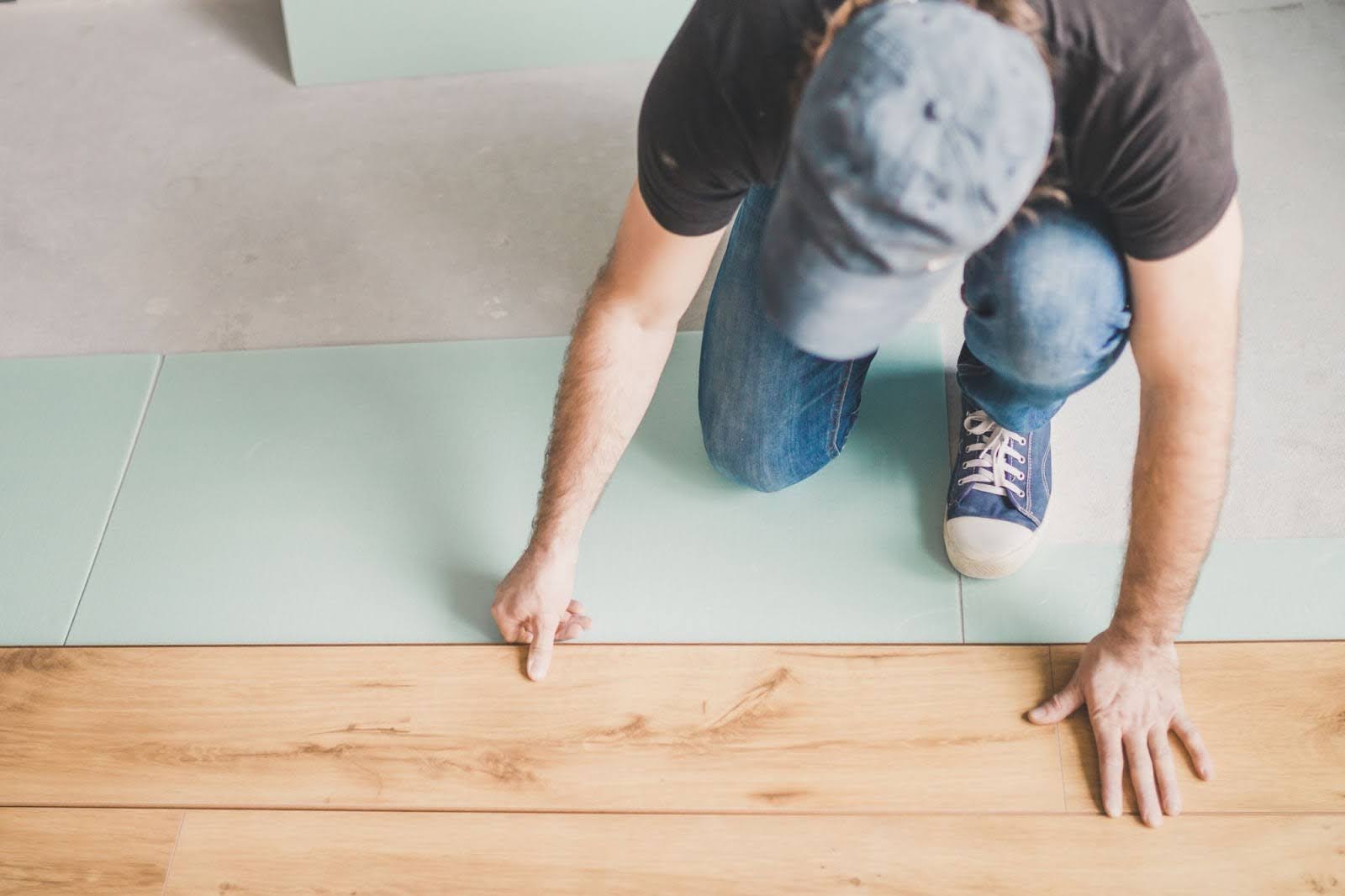 A commercial floor installation