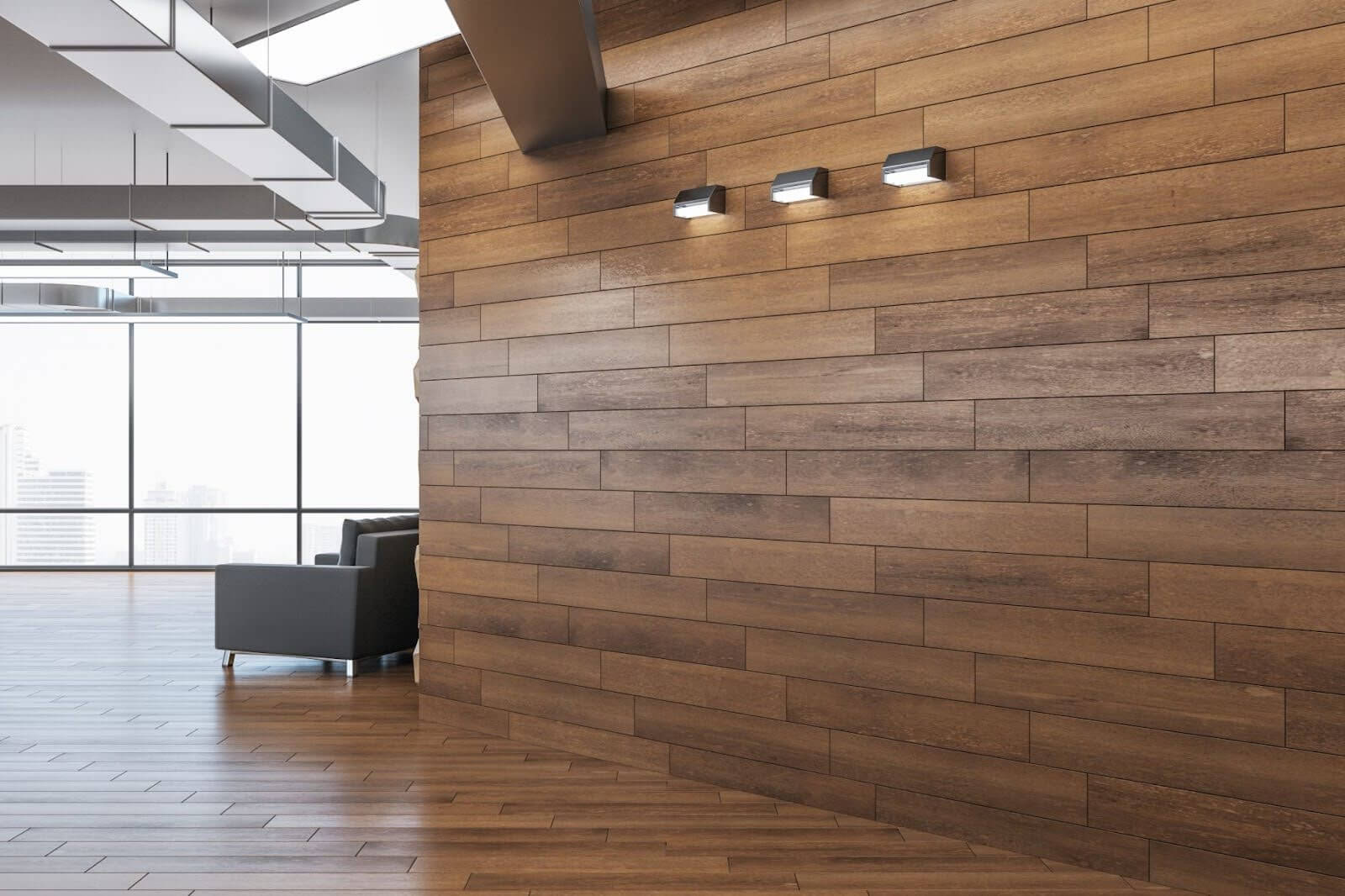Hardwood office flooring