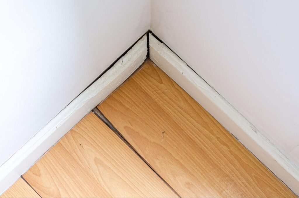 Water damage in flooring